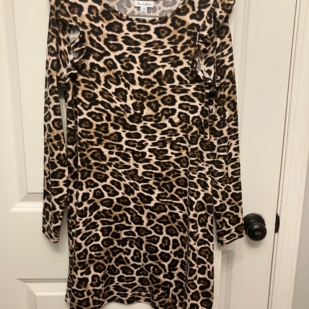 Love, Fire Animal Print Dress